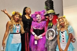 "Alice in Wonderland" characters, recreated in the 2015 Hairdressers Ball. (Photo by Lauren Beale)