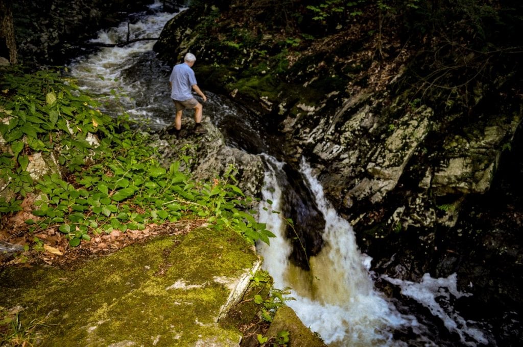 Clove Creek's waters unspool down Hortontown gorge in Cold Spring. (Don't try this at home!)