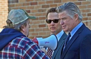 Ryan Merriman (center) and Treat Williams in The Congressman 