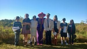 Hamza Rajpura (Cornwall); Lily Fraser (Putnam Valley); Elaine Llewellyn (Haldane); organizer Irene O'Garden; James D'Abruzzo (Garrison); Vanja Booth (Garrison); Harry Kirkpatrick (Cornwall); and Anna Collins (Cornwall). Not pictured is Liam Gaugler (Haldane).  