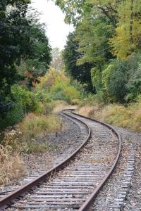 The line winds its way from Fishkill to Beacon. (Photo by M. Turton) 