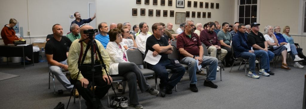 The audience at the Town Board workshop on Oct. 19 (Photo by L.S. Armstrong)