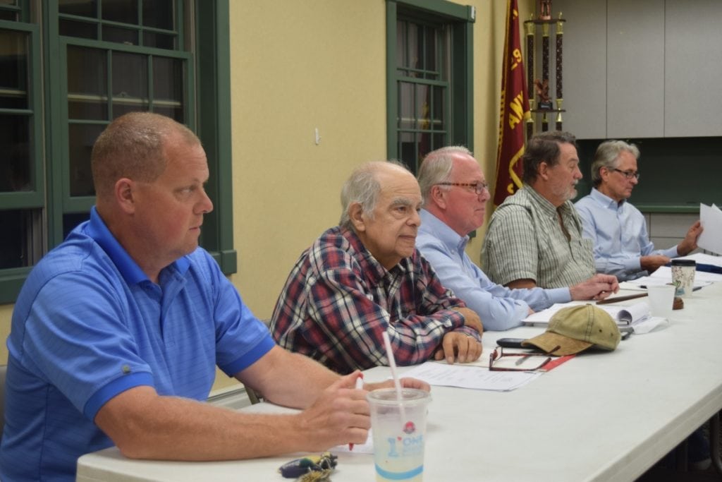 Garrison Fire Commissioners Rodney Tudor, Joe Mercurio, Nat Prentice and David Browner with treasurer John Greener. (Photo by M. Turton)