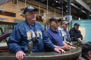 Tom KIvel, Steve Merando, Terry Lahey, Ray Jones and Steve Etta at the U.S. Navy Museum in Washington, D.C., on Sept. 29 (Photo by M. Turton)
