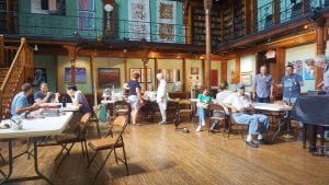 The first Beacon Repair Cafe at the Howland Cultural Center in May (Photo by Samantha Tseng)