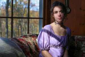 Josie Altucher portrays Miss Elizabeth Bennet (Photo by Jim Mechalakos)
