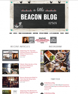 A recent home page of A Little Beacon Blog