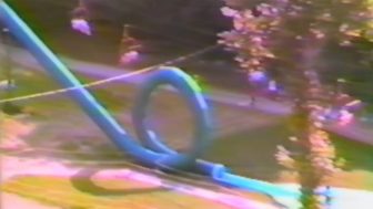 A water slide that ended with a loop