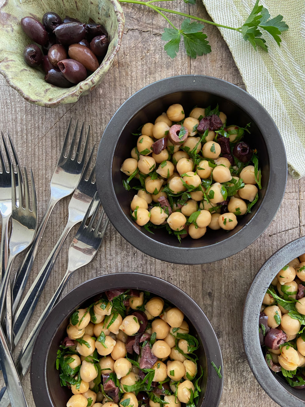 Chickpea and Black Olive Salad