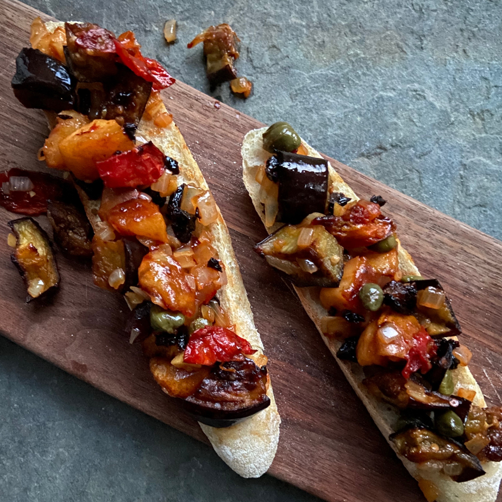 Pear and Eggplant Caponata