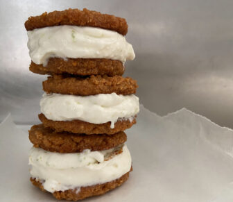 Salty Peanut Butter with Coconut and Lime Ice Cream Sandwich