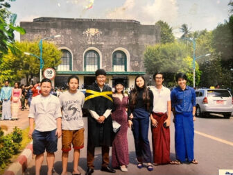 Aung Phone San at his graduatio