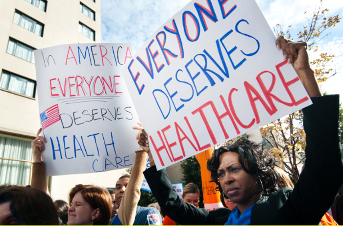 healthcare protest