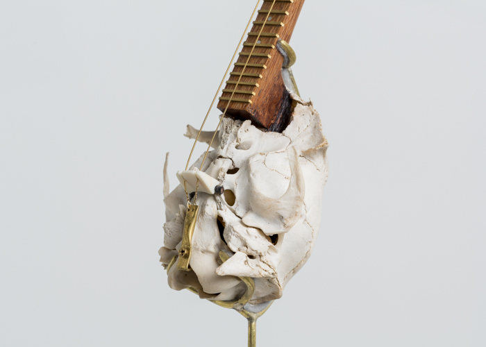 Detail of “Harmony,” featuring a  two-string bass