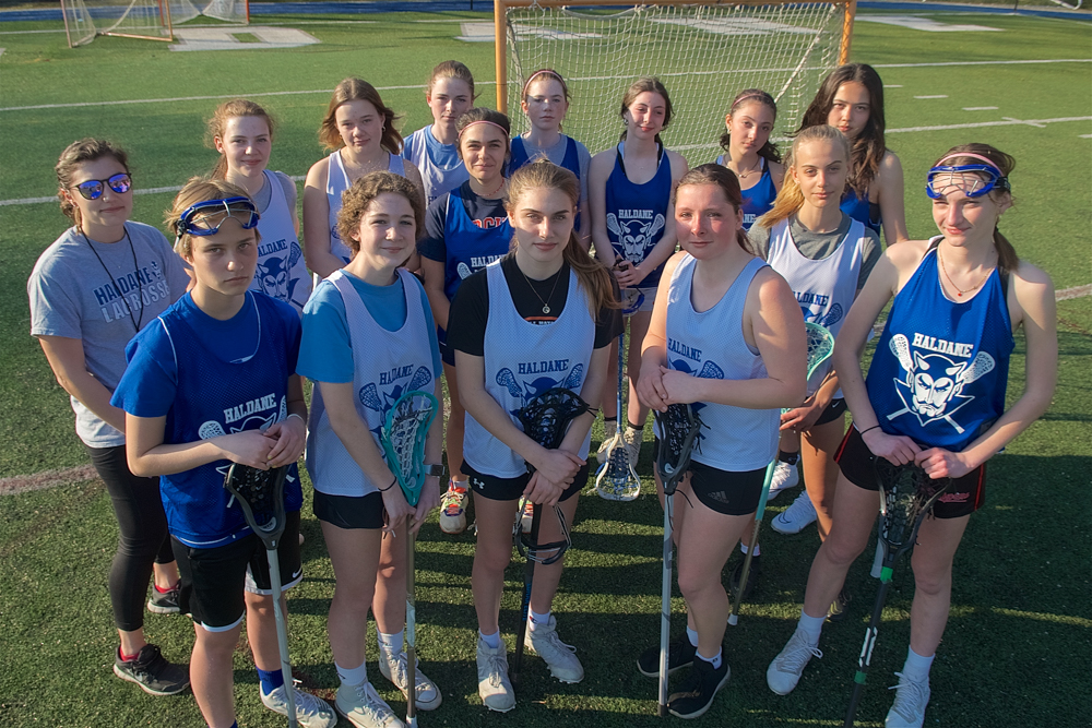 Haldane's first varsity girls' lacrosse team