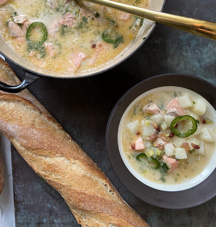 Salmon and Corn Chowder