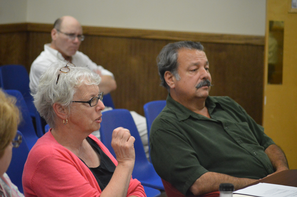 Election Commissioners Catherine Croft and Anthony Scannapieco Jr. are shown at a 2014 Cold Spring Village Board meeting.