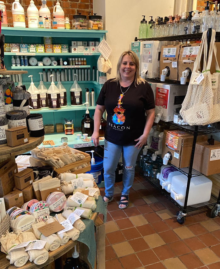 Jodianne Lindh at her bulk retail shop, REfill REstore, in Beacon