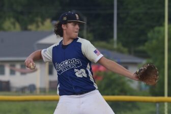 Beacon's Jack Antalek delivers Tuesday night against the Valley Pirates.