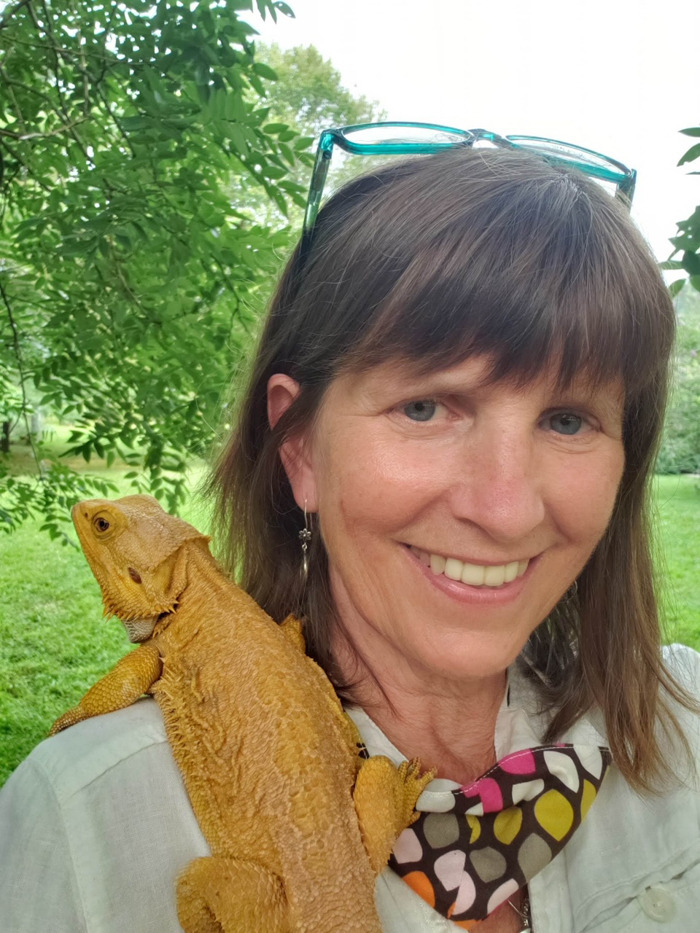 Thompson with bearded dragon