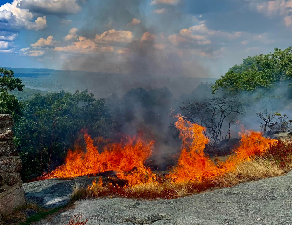 A brush fire damaged 5 acres at Bear Mountain, where a lack of rainfall has left dry conditions. Fort Montgomery Fire District