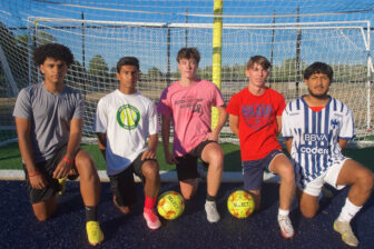 Beacon seniors Thomas Robinson, Andre Alzate, Gavin LaDue, Jack Philipbar and Miguel Ruiz hope to have the Bulldogs playing championship soccer again this fall. 