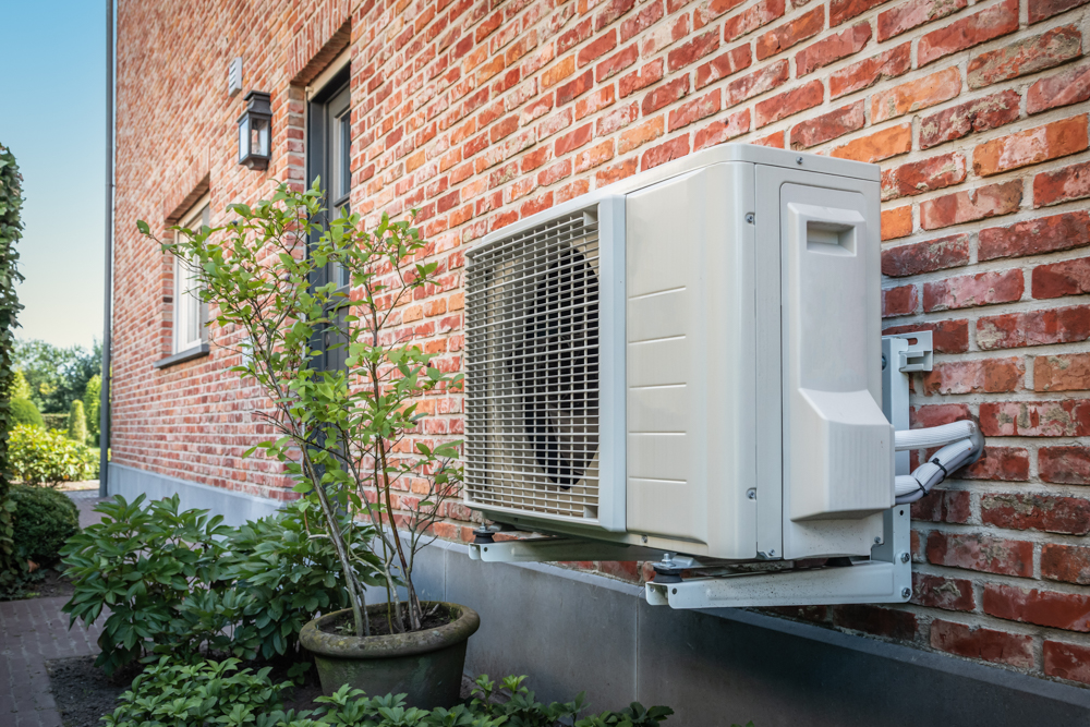 Air to air heat pump for cooling or heating the home. Outdoor unit