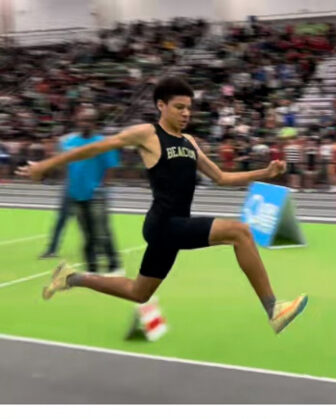 Damani Deloatch soared at the Freedom Games. Photo provided