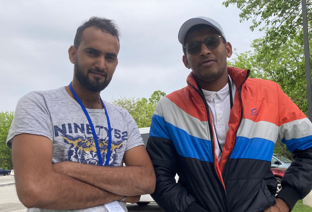 Rahim Lebrami and Isselko Sidi both fled Mauritania and are staying at the Crossroads Hotel in the Town of Newburgh. Photo by L. Sparks