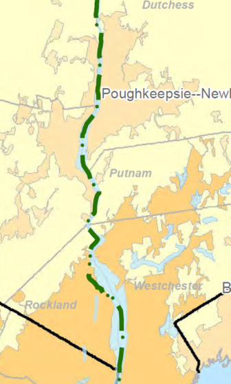 The route of the proposed tranmission line cuts through the Highlands. Transmission Developers