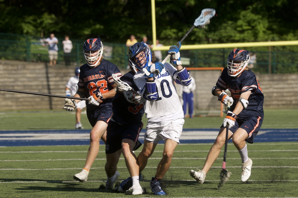 Frankie DiGiglio attempts a shot against Briarcliff on May 27. (Photos by S. Pearlman)