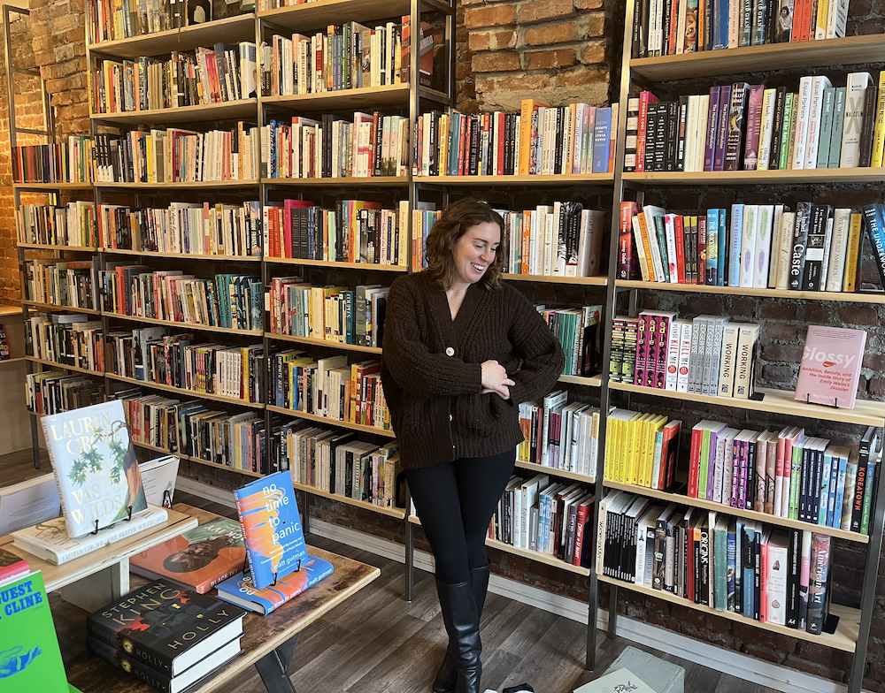 Angie Venezia at Golden Hour Books in Newburgh Photo by Reed Loar