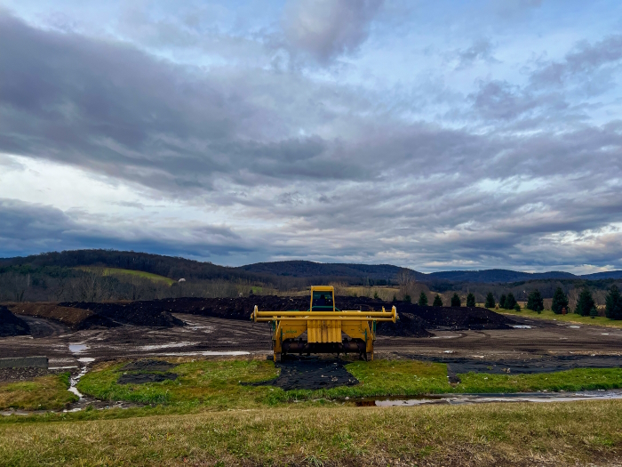 The compost pad at McEnroe Organic Farm (Photo by B. Cronin)