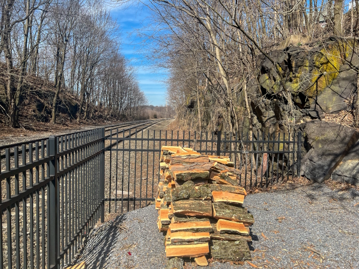 east side of tracks