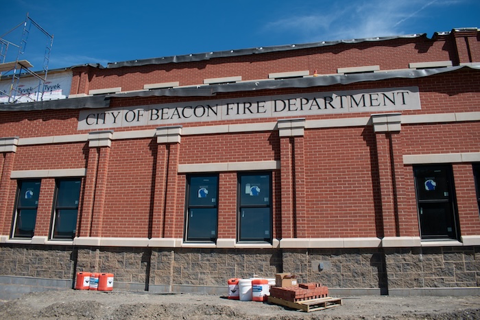 The exterior was designed to present the firehouse as a gateway to the city. Photo by Una Hoppe