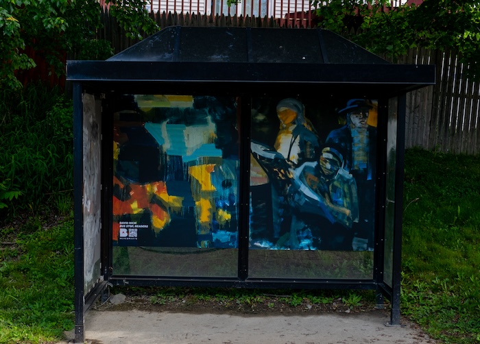 Bus Stop, Readers,” by David Rich