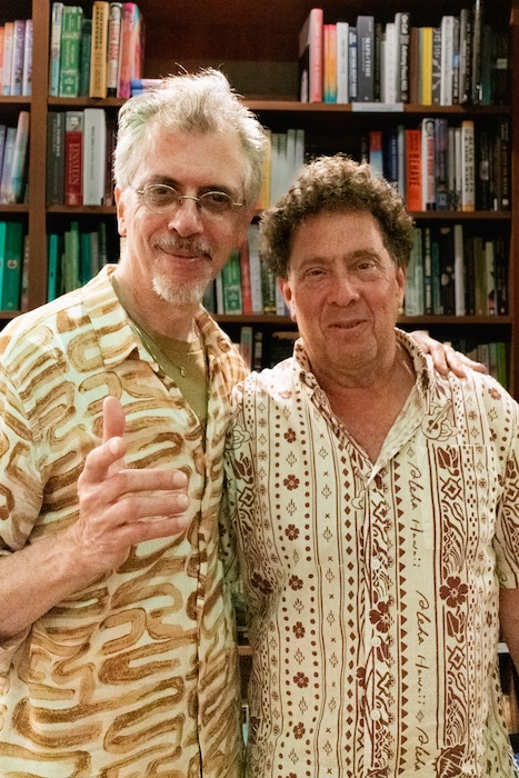 Edwin Torres and David Rothenberg at Stanza Books Photo by L. Baldino