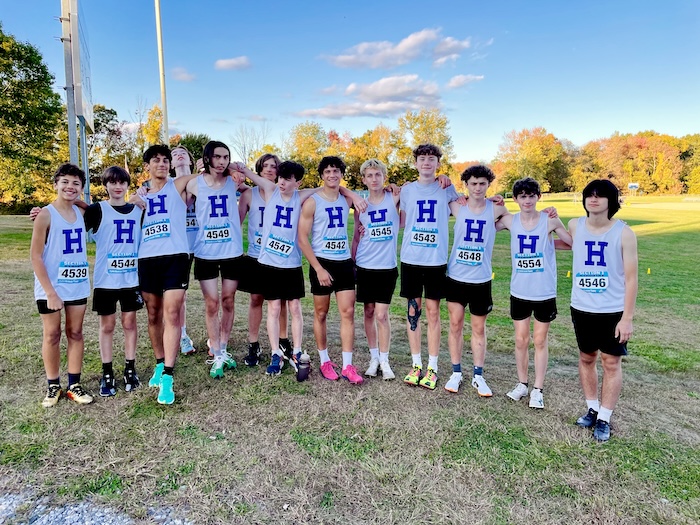 The Haldane boys’ cross-country team won the league title on Oct. 10 by one point.