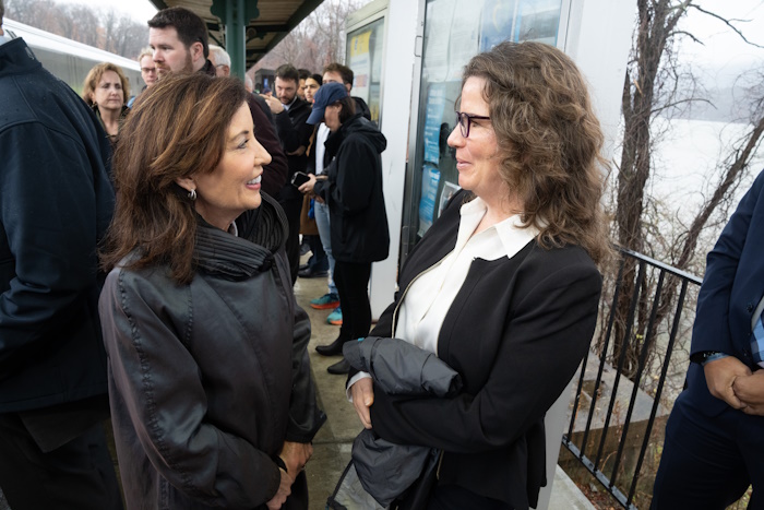 Hochul with Philipstown Legislator Nancy Montgomery
