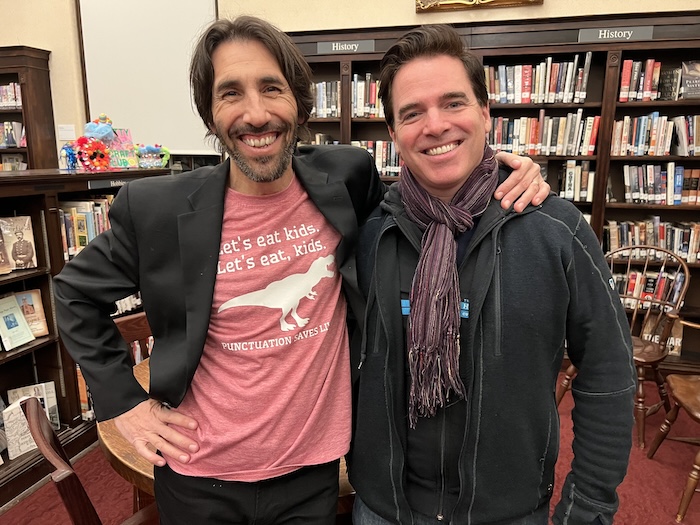David Hollander and Daniel Kelly at the Butterfield Library Photo provided