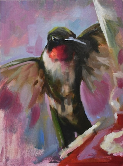 Hummer at Feeder II by Kelly Best Bourgeois