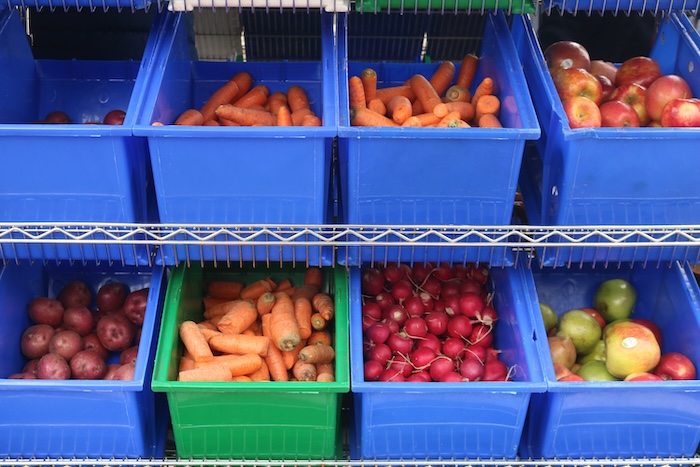 The truck stocks a variety of fresh produce.