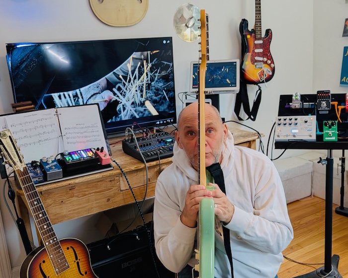 Lucas Gonze in his home studio