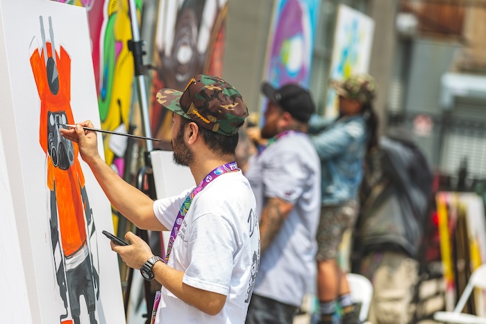 Live painting at the 2019 Five Points Festival