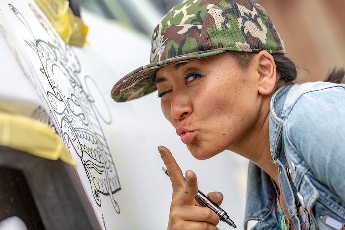 Riisa Boogie during the 2019 Five Point Festival