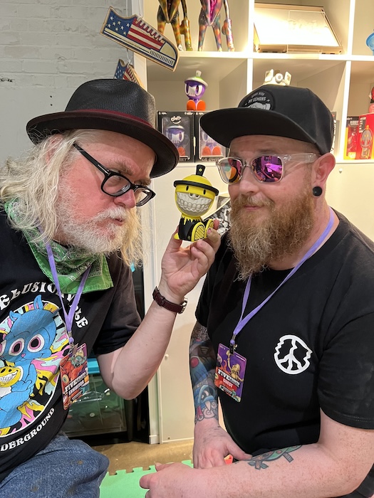 Ron English and Czee13 at the Five Points Festival in 2022