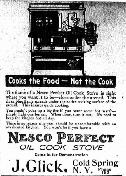 cooking stove ad 1925