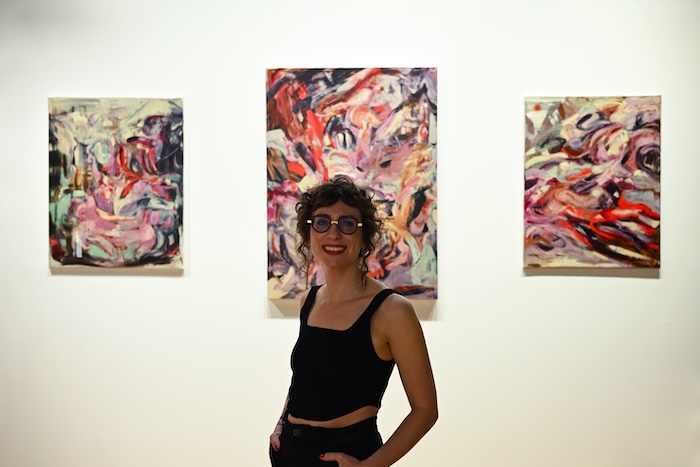 Michelle Silver with some of her pieces Photo provided