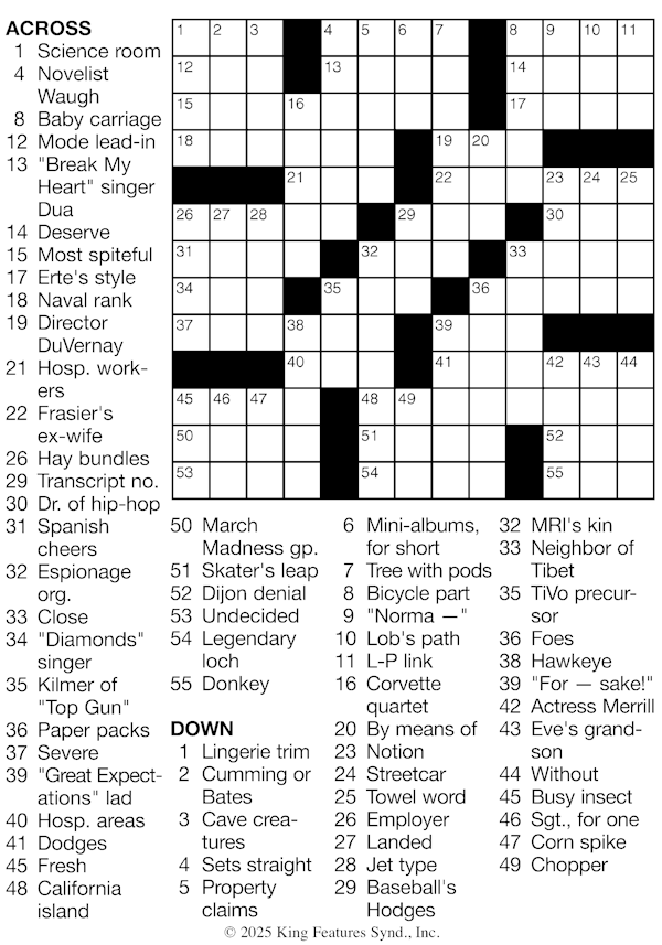 corrected crossword