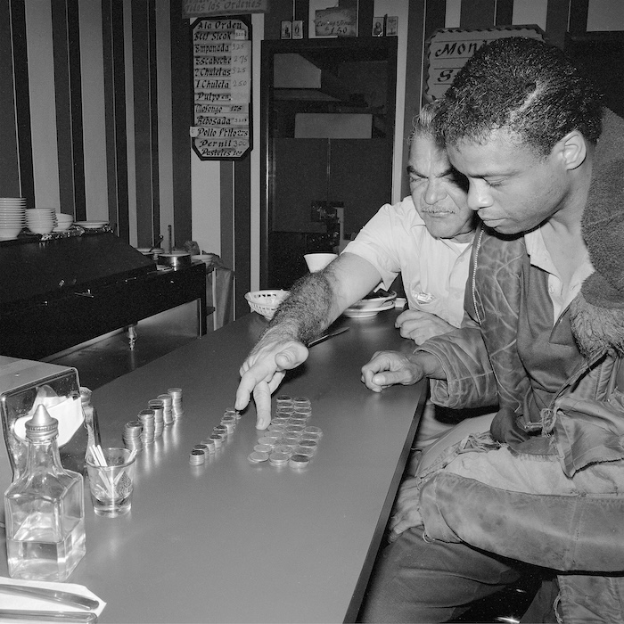 Counting Coins, El Barrio, New York, NY, June 1979